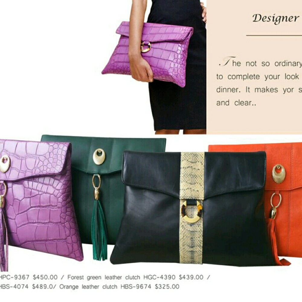 bOBETTE eIZA LEATHER OVERSIZE CLUTCH